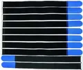 Produktbild: 10 Kabelbinder Klettverschluss 80 cm x 50 mm blau Klettband Klettkabelbinder Öse