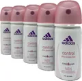Produktbild: 5x adidas Control women Deo Spray 0% Alkohol 48 Std Deo Schutz Frauen ( 5x 35ml)