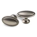 Produktbild: Knopf Möbelgriff Antik Oval 60 x 35 mm Altsilber Schrankknopf Knopfgriff SOTECH