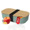 Produktbild: elasto PROMOTION FOR LIFE Bio-Vorratsdose 'Beech' Brotdose mit Bambusdeckel -Lunchbox To Go - Langlebiger Bio-Kunststoff, Farbe:minze/natur