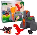 Produktbild: BRIO® Spielzeugeisenbahn-Erweiterung BRIO® WORLD, Dinosaurier-Vulkan mit Ausbruchsfunktion, (Set, 5-tlg), FSC® - schützt Wald