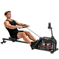 Produktbild: SPORTNOW Wasser Rudergerät für Zuhause Rudergerät Wasser mit LCD Display, Handyhalterung, Komfortabler Sitz, Vertikale Lagerung, Wasserrudergerät Rudermaschine für Heimfitness