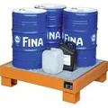 Produktbild: Auffangwanne 84l L1300xb800xh205mm Stahlbl.o.gitterrost Silber Bauer