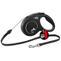 Produktbild: flexi® Classic S Seil 5 m schwarz, Roll-Leine für Hunde bis 12 kg