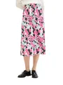 Produktbild: TOM TAILOR Damen Midi Plissee Rock mit Print , pink colorful floral design, 42