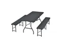 Produktbild: Juskys Bierzeltgarnitur Amberg 3-teilig & klappbar 180x74x74 cm Festzeltgarnitur Tisch & 2 Bänke