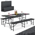 Produktbild: Bierzeltgarnitur Festzeltgarnitur Biertisch Set klappbar Campingtisch Juskys®