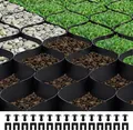 Produktbild: VEVOR Kiesgitter, 50 mm Tiefe, Rasengitter 8200x1200 mm, Kieswabe, Wabengitter HDPE, durchlässige Geogitter zur Einfahrtsstabilisierung, für Garten, Terrasse, Gehweg, Wohnmobilparkplätze