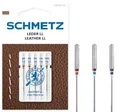 Produktbild: SCHMETZ | 5 Nähmaschinennadeln | Leder LL | 130/705 H LL | Nadeldicke 80/12-100/16 | auf jeder gängigen Haushaltsnähmaschine einsetzbar