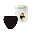Produktbild: LARELLE Waschbarer Periodenslip/Periodenhöschen aus GOTS-ecocert Bio-Baumwolle, schwarz, wiederverwendbar, nachhaltig, hochabsorbierend (bis zu 4 Tampons), Größe S