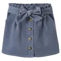 Produktbild: vertbaudet Minirock Mädchen Paperbag-Rock, Cord Bundweite verstellbar blau|grau 146/152