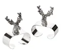 Produktbild: EDZARD Serviettenring Hirsch, Stahl, Hirsch-Design, schwerversilbert, hochglanzpoliert, H 6 cm
