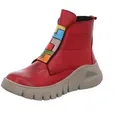 Produktbild: Gemini Damen Stiefelette geometrische Formen Reißverschluss Profilsohle 033309-02, Größe:40 EU, Farbe:Rot - Rot - 40