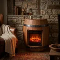 Produktbild: abc HOME | Elektrischer Kamin | Landhausstil | Fernbedienung | Heizfunktion | realistische Flamme