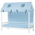 Produktbild: Hoppekids Hausbett-Vorhang 90x200 cm  Cars , blau , Maße (cm): B: 90 H: 200