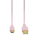 Produktbild: USB-Kabel TYP C auf USB-A FLEXI 0,75 m vergoldete Stecker rosa 135787 von Hama