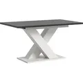 Produktbild: Motion Esstisch X-Fuß 90x150/190cm inkl. 1 Einlegeplatte grau, weiß. - Grau