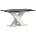 Produktbild: Esstisch MOTION - grau-weiß - ausziehbar - X-Gestell Esszimmertisch Küchentisch
