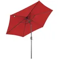Produktbild: Angel Living Sonnenschirm 2,7 m Ampelschirm mit Kurbel & Höhenverstellung, UV-Schutz, wasserabweisend, ohne Schirmständer, ideal für Garten & Terrasse rot