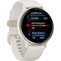 Produktbild: vívoactive 5, Smartwatch elfenbein/cremegold, 42 mm, Silikon-Armband