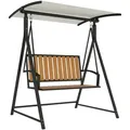Produktbild: Outsunny Hollywoodschaukel mit verstellbarem Sonnendach, 2-Sitzer Gartenschaukel