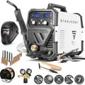 Produktbild: STAHLWERK Schweißgerät Kombi MIG MAG 200 ST - Schutzgas, IGBT Inverter mit 200 A, synergischem Drahtvorschub, FLUX, Lift-TIG, MMA, ARC