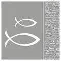 Produktbild: Ambiente Luxury Paper Products Papierserviette 20 Servietten Glaube Fisch silver 33x33cm, (20 St) grau|silberfarben