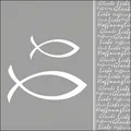 Produktbild: 20 Servietten Glaube Fisch silber Kommunion Konfirmation Taufe Tischdeko 33x33cm