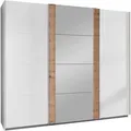 Produktbild: Schwebetürenschrank Bern Kleiderschrank Ausführung wählbar,Weiß / Artisan Eiche,270x64x210cm