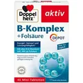 Produktbild: DOPPELHERZ B Komplex + Folsäure Depot Tabletten 45 St