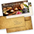 Produktbild: tatmotive Geschenk-Gutscheine Beauty (50 Stück mit Umschläge) einfach Werte eintragen und stempeln, für Massage & Wellness