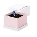 Produktbild: PANDORA Timeless Blauer Rechteckiger Funkelnder Drei-Stein-Ring aus Sterling-Silber mit Cubic Zirkonia, Gr. 50, 192389C01-50