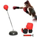 Produktbild: Mucola Standboxsack Erwachsene Boxsack inkl. Boxhandschuhe und Pumpe Boxbirne höhenverstellbar 90-127CM Punchingball Ständer Kickboxen Standboxball