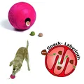 Produktbild: XL Ø 10 cm Vollgummi Futterball, Snackball Ball mit Snack-Labyrinth Hund 47241