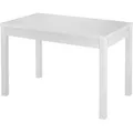 Produktbild: Weißer schmaler Esszimmertisch aus Kiefer massiv 70x120 cm wählbares Tischbein-Design V-90.70-54WBeine Glatt - Weiß