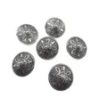 Produktbild: Silber Knöpfe Accessoires Metall Knöpfe Geschwärzt Wunderschönes Muster Made in