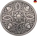 Produktbild: Silber Knöpfe aus Metall geschwärzt, wunderschönes Muster Made in Germany 20mm o