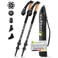 Produktbild: Nordic Walking Stöcke Wanderstöcke Damen Herren Gummipuffer Teleskop Alu Juskys®