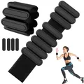 Produktbild: 2 Pieces Handgelenk Gewichte Knöchelgewichte Set, Tragbare Gewichtsmanschetten Fuß, für Wrist & Ankle Weights Fitness,Ideal für Pilates Yoga Joggen Physiotherapie Aerobic, für Damen & Herren, 450g Je