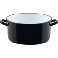 Produktbild: Riess Halbhoch Kasserolle mit Bördel Ø24cm 4 Liter Schwarz Emaille Classic Riesen