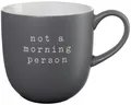 Produktbild: ASA SELECTION Becher hey! Henkelbecher not a morning person grau 0,35l, New Bone China, Geschirr