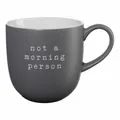 Produktbild: ASA Selection Henkelbecher Not A Morning Person, New Bone China, Grau matt 350ml