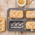 Produktbild: Backform Zopf-Form Brote Kuchenform Backblech 4er Mini-Hefezopf /Rezept Birkmann