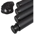Produktbild: SO-TECH® Tischbein Ø 60 mm, belastbar bis 75 kg pro Stück, höhenverstellbar, Höhe 87 cm, Stahl, schwarz, 4x schwarz Ø 6 cm x 6 cm x 87 cm