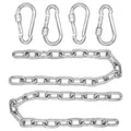 Produktbild: 2 x 230kg Hängesessel Kette - 50cm Aufhängung - 4 Karabiner - Schaukel Hängem...