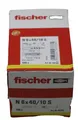 Produktbild: Fischer 48788 Nageldübel N 6 x 40/10,Senkkopf mit Kreuzschlitzaufnahme,100Stück