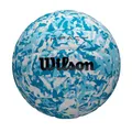 Produktbild: Wilson Impact Gen Green Volleyball, Mit Druckverschluss-Blase und Eva-Hülle, Ideal für den Innenbereich, Farbe: Blau/Weiß, Offizielle Größe