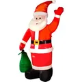 Produktbild: Monzana Weihnachtsfigur 105252, XL-Weihnachtsmann, aufblasbar, integrierte Pumpe, beleuchtet, 180cm