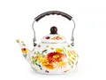 Produktbild: H&H Teekessel Fall Blossom Aus Dekoriertem Emaille Lt. 2,5