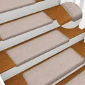 Produktbild: vidaXL Teppich-Treppenstufen 15 Stk. 65x21x4 cm Taupe